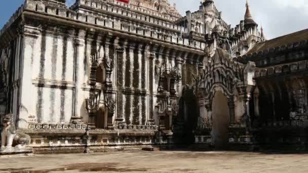 Inclinação Templo Ananda Bagan Mianmar Birmânia — Vídeo de Stock