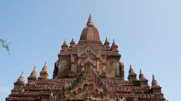 Incliné Une Pagode Bagan Myanmar Birmanie — Video