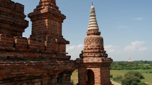 Pan Från Pagoda Bagan Myanmar Burma — Stockvideo