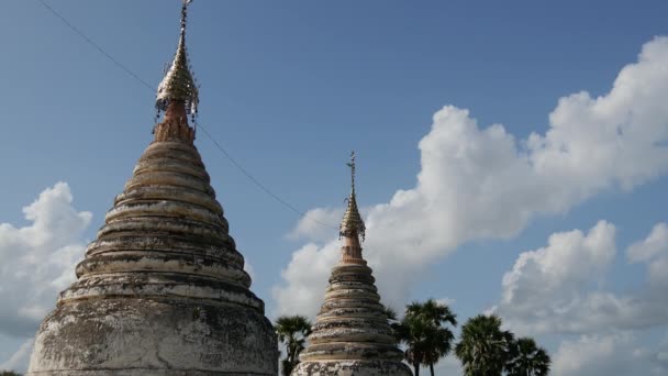 Białe Pagody Bagan Myanmar Birma — Wideo stockowe