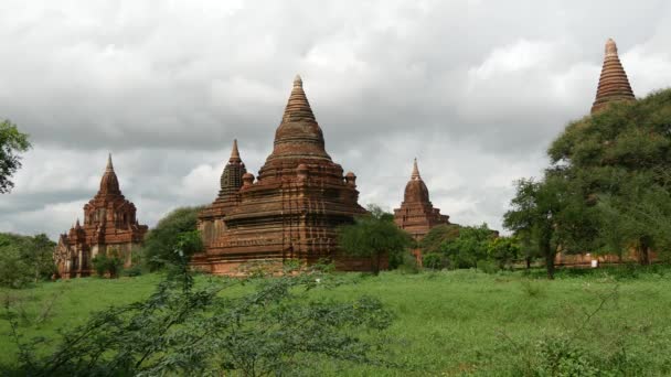 バガン ミャンマー ビルマのパゴダの風景 — ストック動画