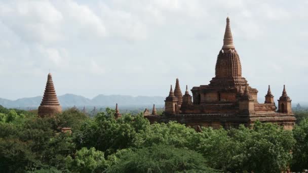 Paisaje Pagoda Bagan Myanmar Birmania — Vídeo de stock