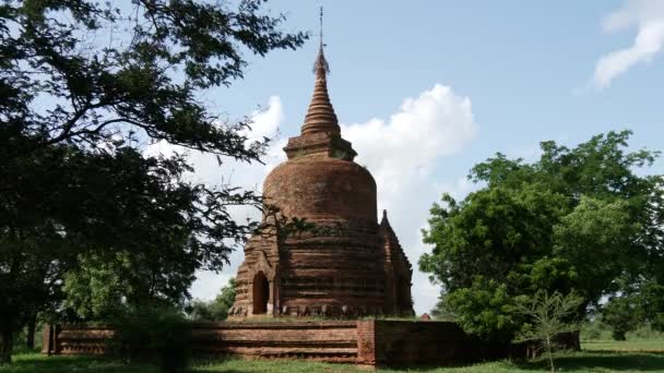 Pagoda Bagánu Myanmaru Barmě — Stock video