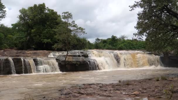 Wasserfall Bei Den Farako Wasserfällen Mali Afrika — Stockvideo