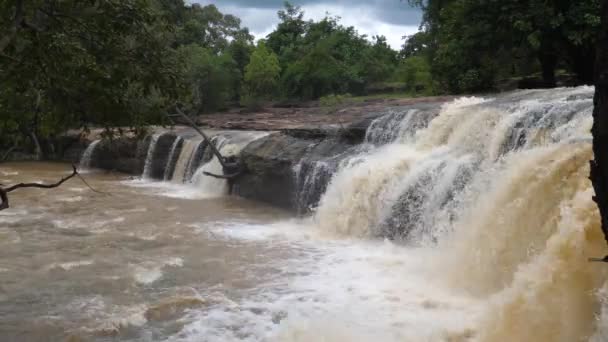 Водопад Водопада Фарако Мали Африка — стоковое видео