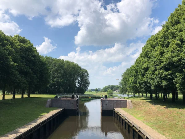 Sluis Vecht Rond Vilsteren Overijssel Nederland — Stockfoto