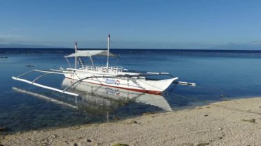 Filipinler, Bohol 'daki Balicasag Adası' ndaki Catamaran Teknesi