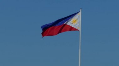 Filipin bayrağı Panglao 'daki Virgin Adası, Filipinler' deki Bohol