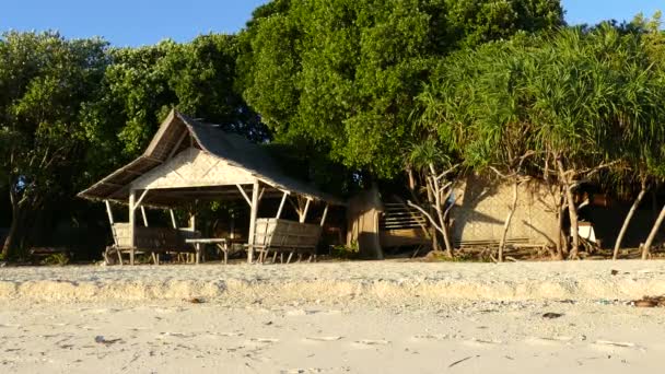 Strandhaus Auf Der Insel Balicasag Bohol Auf Den Philippinen — Stockvideo