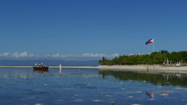 Bijbelverhaal Beelden Filippijnse Vlag Virgin Island Panglao Bohol Filippijnen — Stockvideo