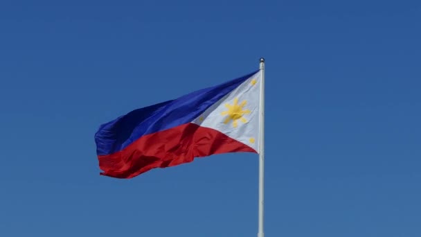 Zbliżenie Filipin Flagi Virgin Island Panglao Bohol Filipiny — Wideo stockowe
