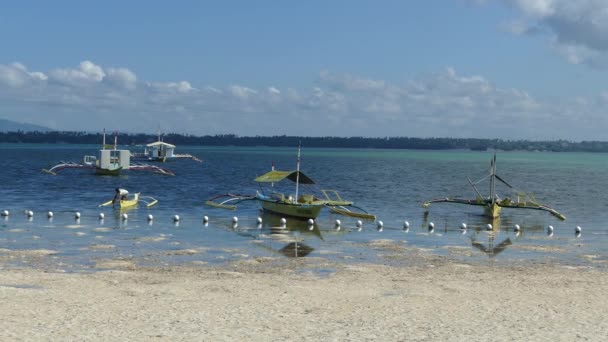 Transfer Catamaran Boats Virgin Island Panglao Bohol Filippinerna — Stockvideo