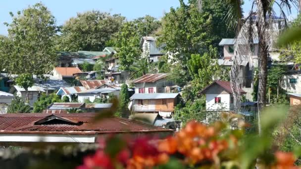 Domy Mieście Cebu Filipinach — Wideo stockowe