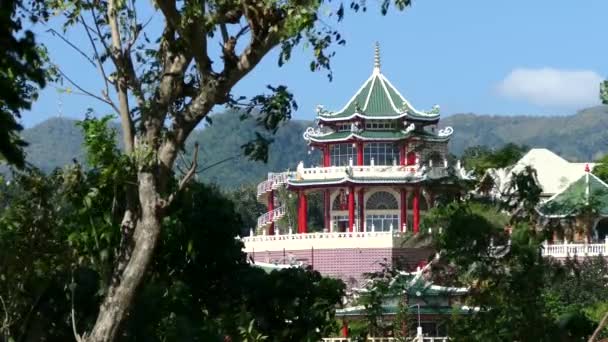 Taoistischer Tempel Von Cebu Auf Den Philippinen — Stockvideo