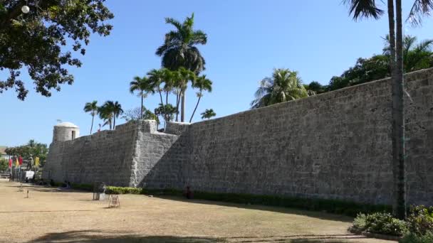 Mauer Von Fort San Pedro Cebu Auf Den Philippinen — Stockvideo