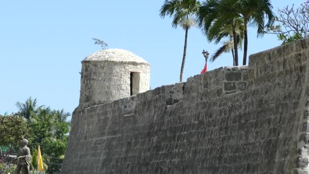 菲律宾宿务的圣佩德罗堡围墙 — 图库视频影像
