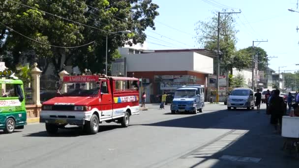 Straßenszene Der Philippinischen Stadt Cebu — Stockvideo