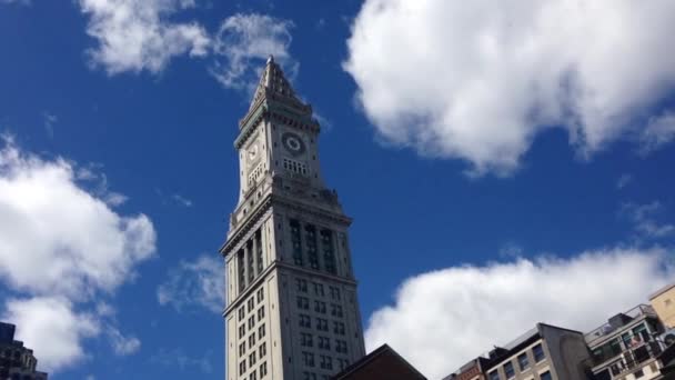 Custom House Tower Boston Massachusetts Verenigde Staten — Stockvideo