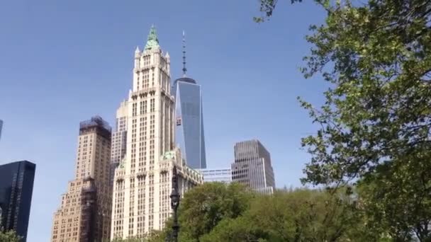 Torre Libertad Manhattan Nueva York — Vídeo de stock