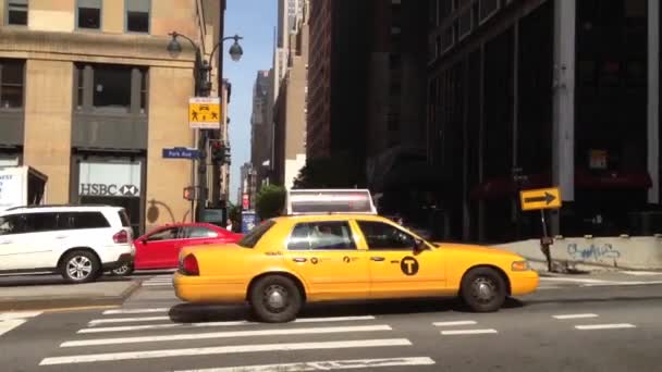 Gemaakt Van Taxi Manhattan New York City Verenigde Staten — Stockvideo