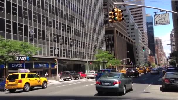 Tráfico Centro Manhattan Nueva York Estados Unidos — Vídeo de stock