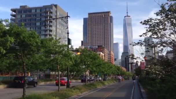 Башня Свободы Манхэттене Нью Йорк Сша — стоковое видео