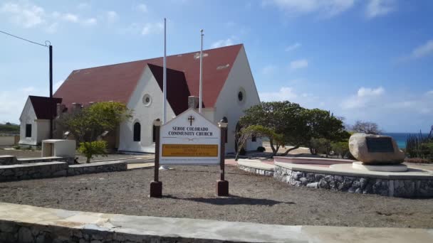 Seroe Colorado Gemeente Kerk Aruba — Stockvideo