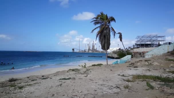 Ölraffinerie Valero Aruba Auf Aruba — Stockvideo