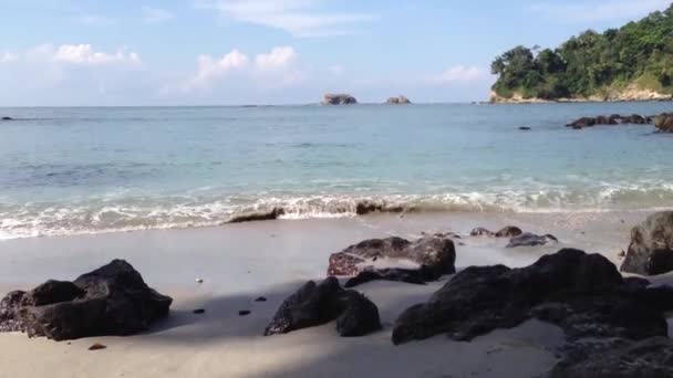 哥斯达黎加Manuel Antonio国家公园海滩 — 图库视频影像