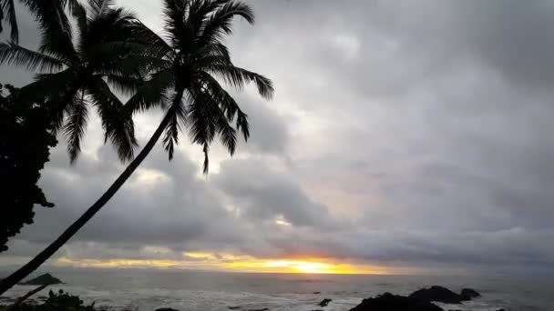 Sunrise Time Lapse Coast Montezuma Costa Rica — Stock Video