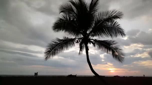 Tempo Tramonto Sulla Spiaggia Jaco Costa Rica — Video Stock