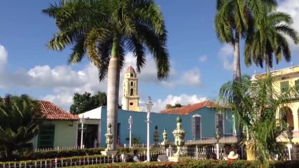 Plaza Mayor Trynidadzie Kuba — Wideo stockowe