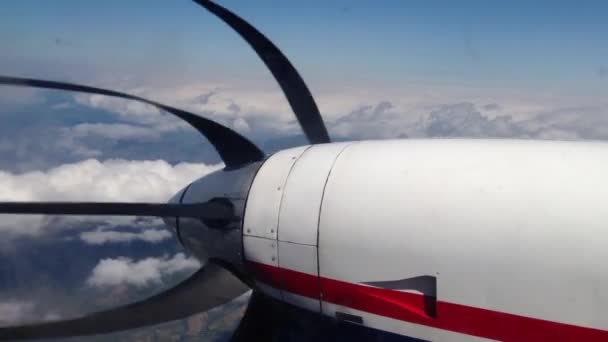 Propeller Från Panama Air Flygplan — Stockvideo