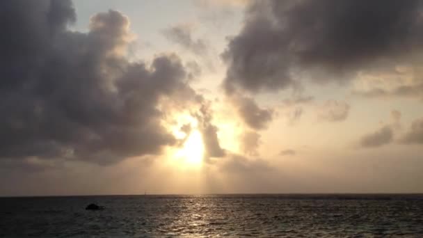 Pôr Sol Nas Ilhas San Blas Panamá — Vídeo de Stock