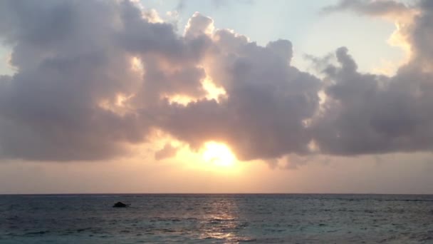 Pôr Sol Nas Ilhas San Blas Panamá — Vídeo de Stock