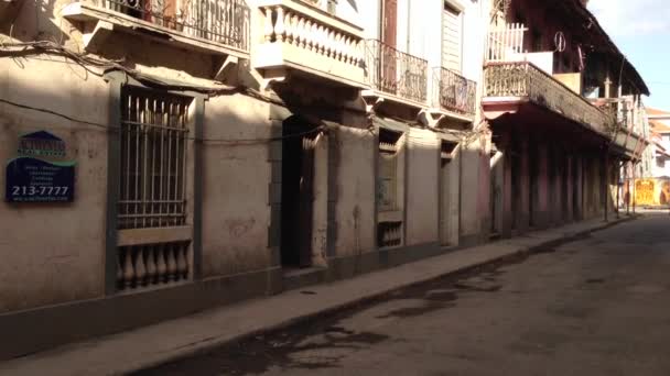 Tourism Bus Passing Streets Panama City — Stock Video