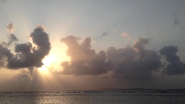 Pôr Sol Nas Ilhas San Blas Panamá — Vídeo de Stock