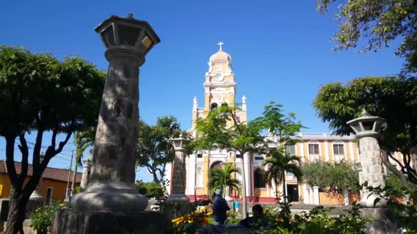 Iglesia Xalteva Kirke Granada Nicaragua – stockvideo
