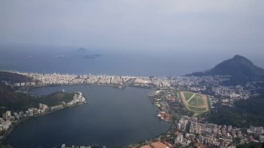 Rio de Janeiro Brezilya 'daki Corcovado Dağı' ndan görüntü