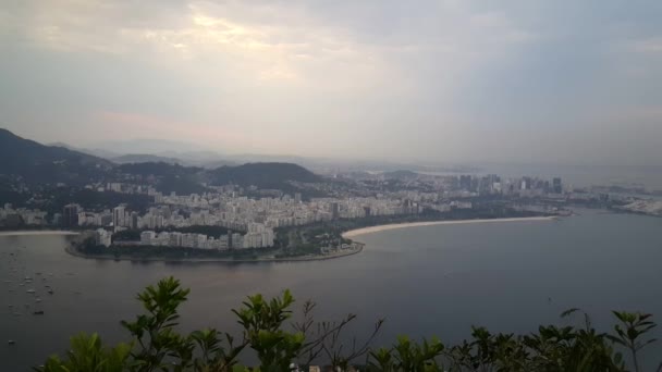 Pohled Vrcholu Hory Sugarloaf Rio Janeiro Brazílie — Stock video