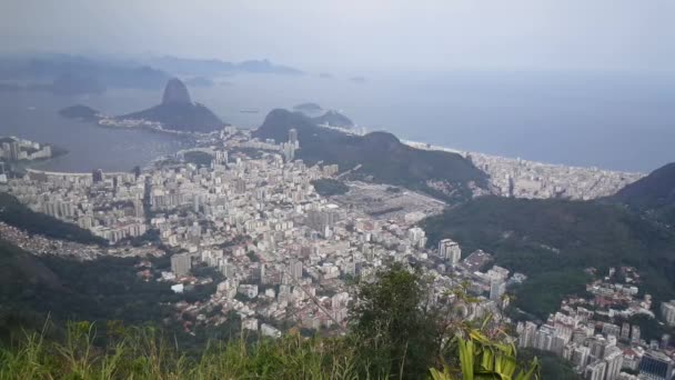 リオデジャネイロのCorcovado山からの眺めブラジル — ストック動画