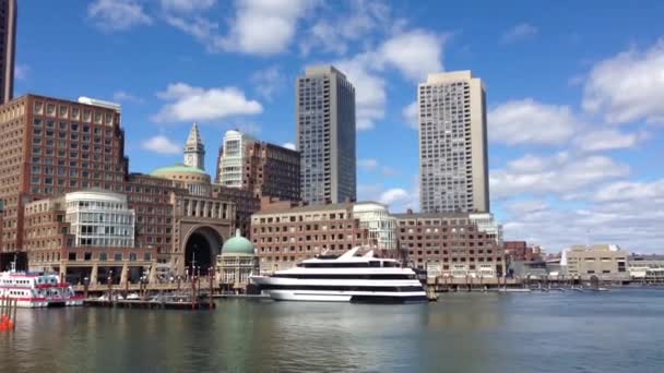 Skyline Boston Belvárosában Massachusetts Usa — Stock videók