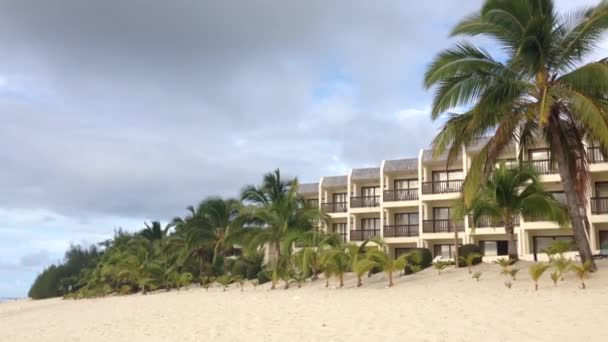 ラロトンガクック諸島にあるビーチホテル — ストック動画