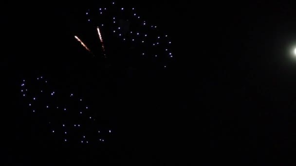 Feuerwerk Beim Tapati Festival Auf Der Osterinsel Rapa Nui — Stockvideo