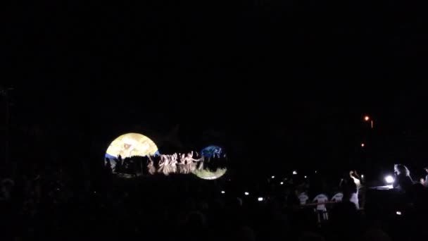 Festival Tapati Noite Ilha Páscoa Rapa Nui — Vídeo de Stock