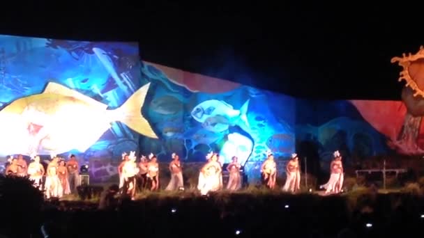 Festival Tapati Noche Isla Pascua Rapa Nui — Vídeo de stock