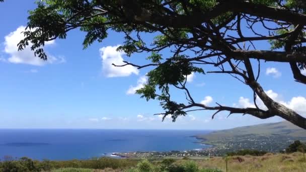 Widok Hanga Roa Wyspa Wielkanocna Rapa Nui — Wideo stockowe