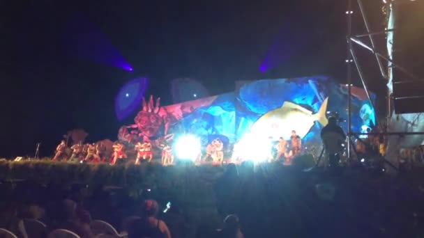 Festival Tapati Noche Isla Pascua Rapa Nui — Vídeo de stock