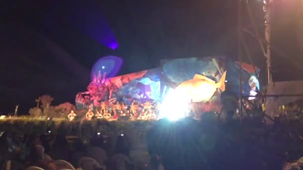 イースター島の夜のタパティ祭り — ストック動画