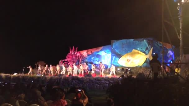 Festival Tapati Noche Isla Pascua Rapa Nui — Vídeo de stock